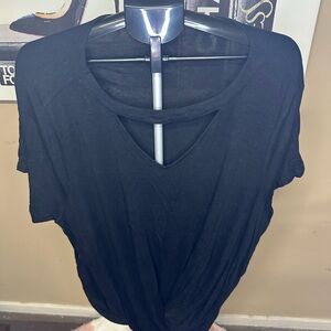 Maurices Black Short Sleeve Women's Top
